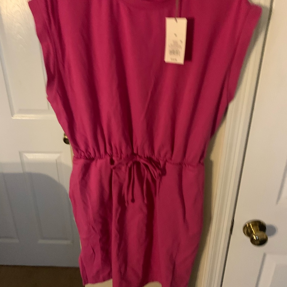 Vibrant‎ Pink Sleeveless Dress